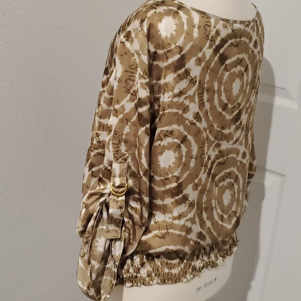 MK Tan Tie dye blouse - Picture 9 of 10